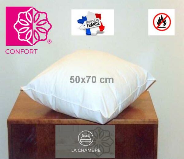 Oreiller Hôtellerie microfibre confort duvet 50x70 cm BLANC1420®
