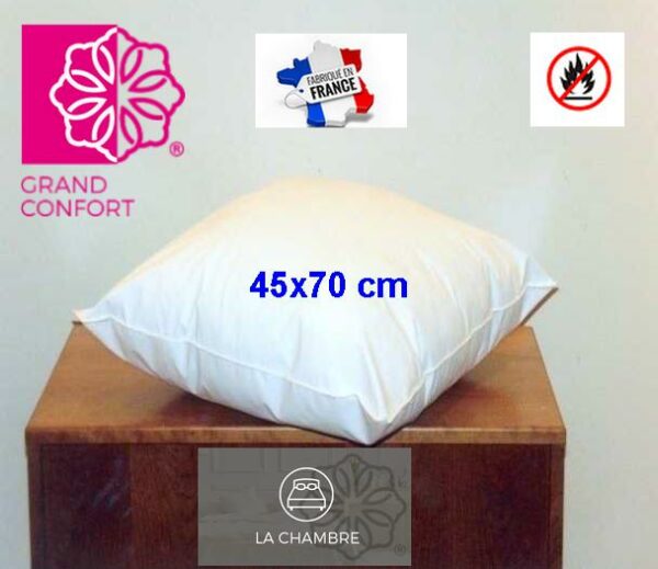 Oreiller Hôtellerie microfibre confort duvet Plus 45x70 cm BLANC1420®