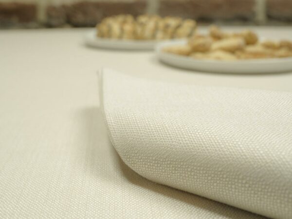Linge de table Restauration coton Égyptien motif structuré coloris au choix BLANC1420®