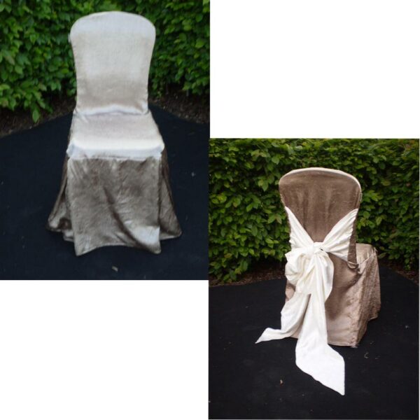 Linge de table restauration polyester froissé housses de chaise BLANC1420®