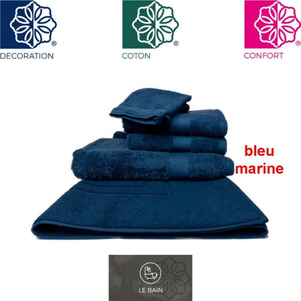 linge éponge couleur professionnel hôtellerie bleu marine BLANC1420®
