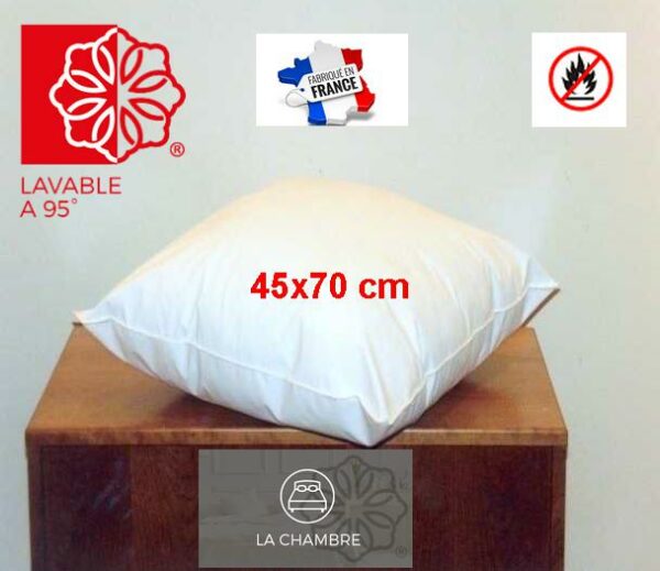 Oreiller Hôtellerie lavable à haute température 45x70 cm BLANC1420®